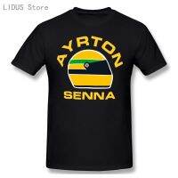 เสื้อยืดโอเวอร์ไซส์เสื้อยืดผ้าฝ้าย 100% พิมพ์ลาย Ayrton Senna Racing สไตล์ฮิปฮอป สําหรับผู้ชาย LHZYS-3XL  JF8E