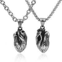 Stainless Steel Anatomical Heart Necklace Human Heart Necklace Stainless Steel - Necklace - Aliexpress