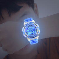 【PrettySet】Kids นาฬิกาเรืองแสง LED ที่มีสีสันแฟลชดิจิตอล,กันน้ำปลุกสำหรับเด็กผู้ชายเด็กผู้หญิงวันที่สัปดาห์นาฬิกาแฟชั่นสร้างสรรค์สำหรับเด็ก