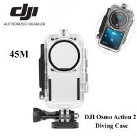 อุปกรณ์เสริมสำหรับ DJI Osmo Action 2เคสที่ยึดปลอกหุ้มเคสกล้องกันน้ำสำหรับดำน้ำใต้น้ำลึก45ม. ปกป้องกล้อง Action2 Dji