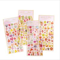 20pcs/lot Cute Sweet Cake Crystal Epoxy Stickers Mini DIY Schedule Seal Daily Decorative Stickers Phone Bottle Decor Stick Label Stickers Labels