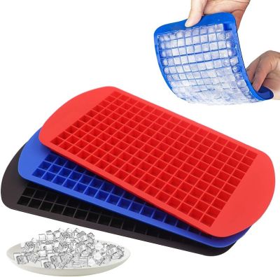 160 Grid Food Grade Silicone Ice Grid Infant Complementary Food Silicone Mold Self-made Square Ice Block Mold Ice Maker Ice Cream Moulds