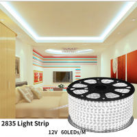 DC 12โวลต์แถบไฟLEDเทปไฟไฟเส้นLEDกันน้ำแถบไฟLED  SMD 2835แสงสีขาว1เมตร-5เมตร60 Led /MเทปโคมไฟLEDสีขาวที่มีความยืดหยุ่นสำหรับไฟด้านหลังทีวี