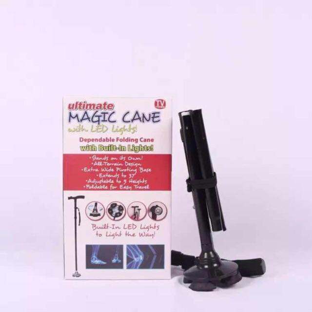 พร้อมส่ง-โปรโมชั่น-ไม้เท้าช่วยพยุงเดินสำหรับผู้สูงอายุ-magic-cane-with-6-led-light-สามารถพับเก็บได้-ปรับระดับความสูงได้-ไม้เท้า-ส่งทั่วประเทศ-ไฟฉาย-แรง-สูง-ไฟฉาย-คาด-หัว-ไฟฉาย-led-ไฟฉาย-แบบ-ชาร์จ-ได้