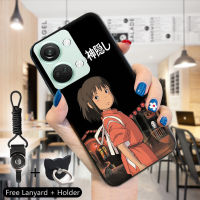 เคส PMP สำหรับ OnePlus Nord 3 5G (แหวนใส่นิ้ว + เชือกเส้นเล็ก) เคสทีพียูแบบนิ่ม Hayao Miyazaki เคสซิลิโคนกันกระแทกยางนิ่ม