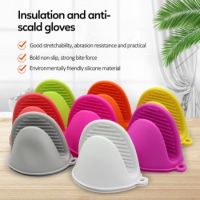 1PC Silicone Anti-scalding Oven Glove Mitts Potholder Kitchen BBQ Glove Tray Pot Dish Bowl Holder Oven Hand Clip Kitchen Gadgets Potholders  Mitts   C