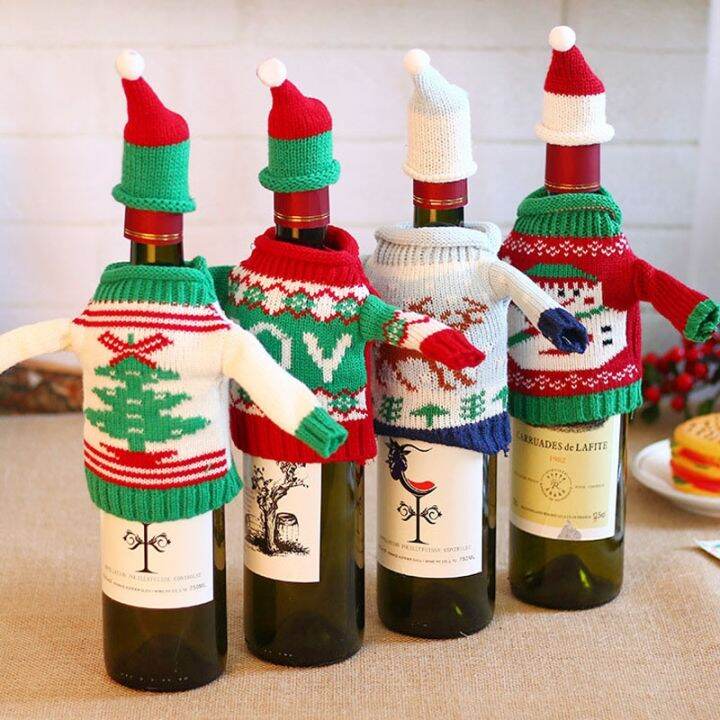 new-year-2023-gift-santa-claus-wine-bottle-dust-cover-xmas-noel-christmas-decorations-for-home-navidad-2022-dinner-table-decor