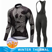 New  Winter Bicycle Set Bike Cycling Team Long Sleeve Thermal Fleece Sportswear Racing Pro Jersey Suit for Men Ropa Ciclismo