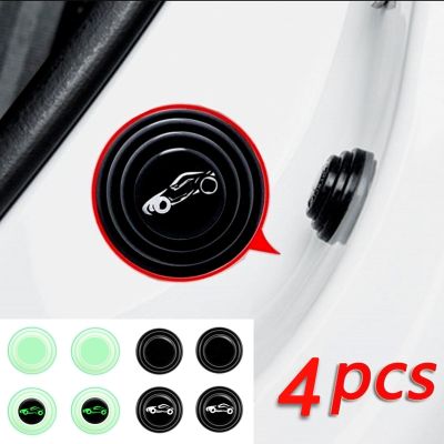 New 4pcs Car Door Shock For Shockproof Absorbing Gasket Car Trunk Sound Insulation Pad Universal Thickening Cushion Stickers Nails  Screws Fasteners