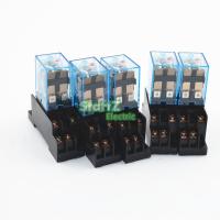 5ชิ้นรีเลย์ LY2NJ 220240โวลต์ AC ขนาดเล็กรีเลย์10A 8PIN ขดลวด DPDT กับฐานซ็อกเก็ต