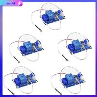 LOVOKK 5pcs XH-M131 โมดูลรีเลย์ photoresistor 10A DC 12V เซนเซอร์ตรวจจับ พร้อมสายเคเบิล ควบคุมความสว่างอัตโนมัติ Arduino สำหรับเด็ก