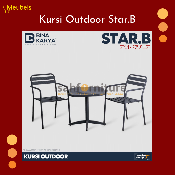 Kursi Outdoor Kursi Taman Besi Star.B Bina Karya | Lazada Indonesia