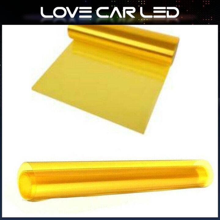 12"x72" Gloss Golden Yellow 3000K Tint Film – Headlight/Fog/Taillight Vinyl Wrap – AUXITO Direct Replacement, 2-Yr Warranty