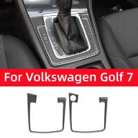 For Volkswagen Golf 7 Mk7 2013-2019 Carbon Fiber Interior Auto Transmission Shift Box Panel Trim Sticker Cover Car Accessories