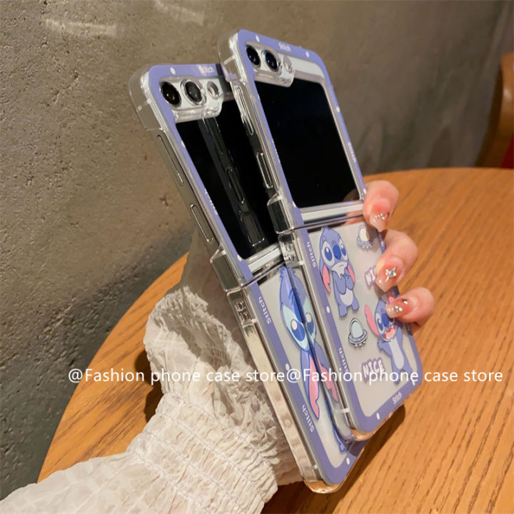 phone-case-เคส-samsung-galaxy-z-flip5-fold5-flip4-fold4-flip3-fold3-5g-ซิลิโคนใสเคสโทรศัพท์การ์ตูนน่ารักใหม่กันกระแทกปกหลัง2023
