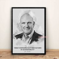 Steve Ballmer โปสเตอร์สร้างแรงบันดาลใจคำพูดศิลปะบนผืนผ้าใบสำหรับติดกำแพงภาพภาพเขียนตกแต่งสำหรับห้องนั่งเล่น0706