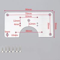 Cupboard Door Hinge Plate Kit Cabinet Hinge Repair Brackets with Hole Stainless Steel Flat Fixing Brace Brackets with Screws