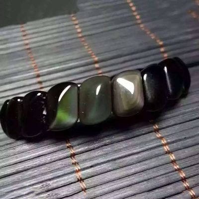 JoursNeige Classic Natural AAA Rainbow Eye Stone Black Obsidian Bracelets Fine Caving S Shape Hand Row Jewelry Amulet Bracelets