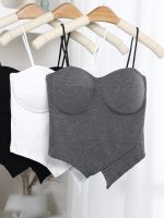 Summer New Arrival Sleeveless Spaghetti Strap Slim Built In Bra Camisoles Women Sexy Beauty Chest Padded Camisole Women Tank Top