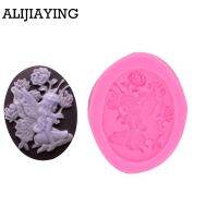 【YY】M0112 Home Childhood Flower Fairy Silicone Mold Boy Angel Gumpaste Chocolate Clay Candy soap Molds Fondant Cake Decorating Tools