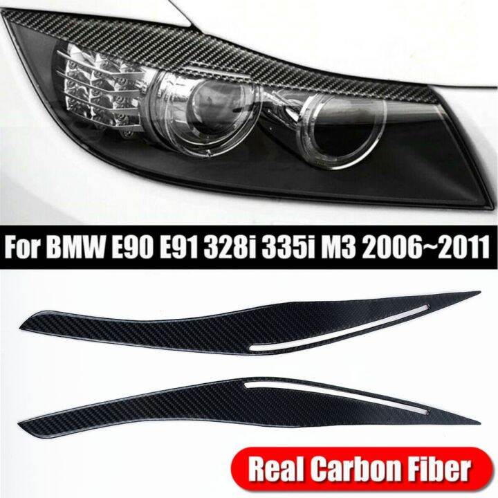 【VALUESP】 Carbon Fiber Headlight Eyelid Cover Eyebrow Exterior