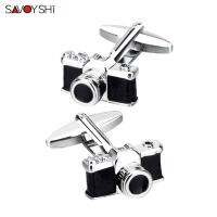 SAVOYSHI Novelty Camera Cufflinks for Mens Shirt Cuff buttons High Quality Enamel Cuff links Brand Jewelry Groom Wedding Gift Cuff Link