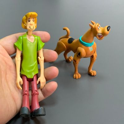 Scooby 5นิ้ว2ชิ้น Doo Shaggy &amp; Shaggy Dog ตุ๊กตาขยับแขนขาได้ตุ๊กตาการ์ตูนสัตว์ Collection ของขวัญของเล่นเด็ก