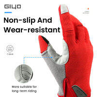 Giyo Breathable Cycling Full Finger Gloves Wear-resistant Touch Screen Bike Lycra Fabric Mittens Bicicleta Road Bike Long Gloves