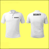 Polo T-Shirt Classic SECURITY Logo front and back Vintage Force Popular Sulam Baju Cotton Polo Shirt Men