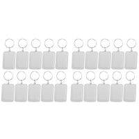 Lot of 20Pcs Keyring DIY Detachable White Rectangle Photo Frame Keyring 3.3X5cm