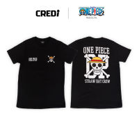 [สินค้าลิขสิทธิ์แท้/พร้อมส่ง] เสื้อยืดคอกลม สีดำ ลูฟี่ | One Piece T-shirt [No.348]