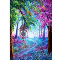 2589-165.62 Cartoon digital oil painting moon night scene filling suitable for adults hand-painted suit handicraft design