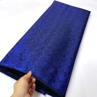 2023 Royal blue Jacquard Lace Fabric For African Party French Tulle Lace Fabric Nigerian Brocade Lace Fabric For Wedding HMJ5282 Fabric  Material