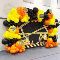 【YF】 158Pcs Baby Boy Construction Tractor Theme Inflatable Balloons Truck  Foil