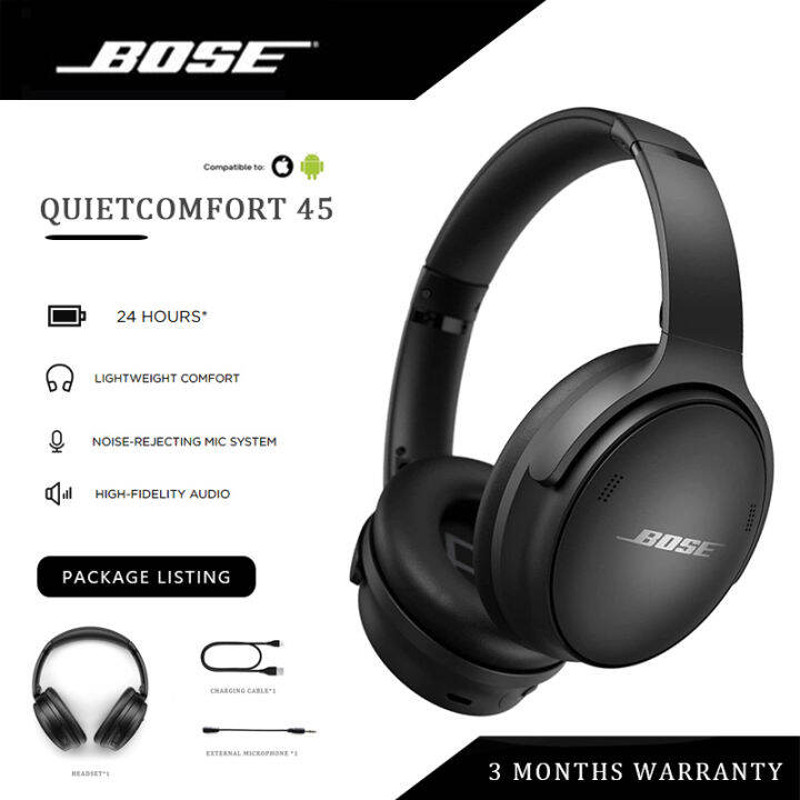 3 Month Warranty] Bose 45 Headphones Bluetooth Microphone