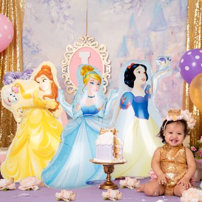 Large Elsa Anna Belle Snow White Cinderella Rapunzel Ariel Princess Foil Balloons Birthday Party Decoration Kids Toys Air Globos Balloons