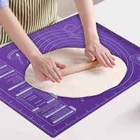 【YF】 60/50/40cm Silicone Pad Baking Mat Sheet Kneading Dough For Kitchen Rolling Pizza Large Non-Stick Maker Holder