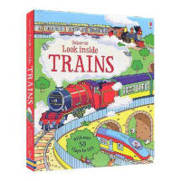 หนังสือเด็ก Usborne หนังสือ Look Inside Trains Lift The Flap Book Children Activity Book Board Book for Kids Toddler Baby Book Bedtime Reading Story Book English Learning Educational Books หนังสือเด็กภาษาอังกฤษ ภาพสามมิติ หนังสือเด็ก