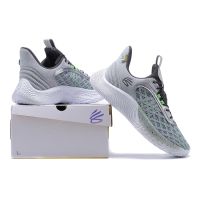 Au hot [original] UA * curry-9 Grey Green fashion breathable basketball shoes lightweight comfortable sports shoes