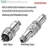 ۞卍♗ 5/10/20Sets GX12 GX16 GX20 Aviation Plug Aviator Socket Butt Joint Male Female Docking Connectors 2/3/4/5/6/7/8/9/10/12/14/15Pin