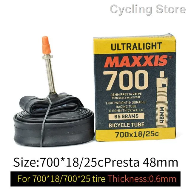 Bicycle Mountain Bike Rubber Inner Tube 700 X 18/23C 60mm with Presta Valve