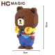 ตัวต่อ ฝึกสมาธิ Line Brown HipHop Style HC MAGIC 9048 จำนวนตัวต่อ 1559 ชิ้น