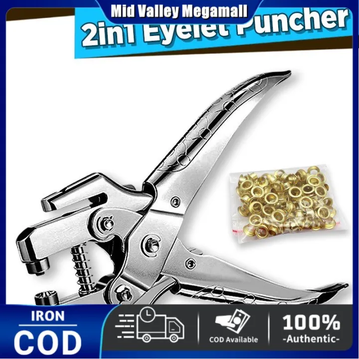 【FREE SHIPPING】Eyelet Grommet Pliers Setting Steel Hole Punch Eyelet