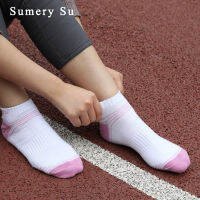 2 PairsLot Sports Socks Women Cotton Short Athletic Running Outdoor Cotton White Cute Stripe Colorful Ankle Travel 5 Colors