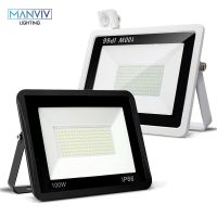 [HOT QQZIWWUJJWG 104] PIR Motion Sensor LED FloodLight 10W 20W 30W 50W 100W IP66กันน้ำกลางแจ้ง220V Led Spotlight สำหรับ Garden Wall Reflector