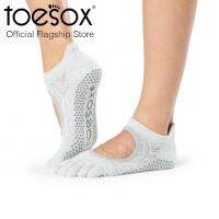 ToeSox โทซอคส์ ถุงเท้ากันลื่นแยกนิ้ว รุ่น Bellarina ปิดนิ้วเท้า แบบสีพื้น