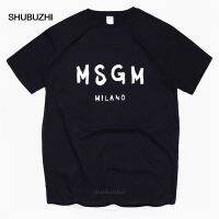 Msgm Shubuzbi Letters Designer Sleeves Men S T-Shirt Sportswear Men T-Shirt