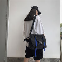 Business Casual Men Women Bag A4 Magazine Book Messenger Bag Functional iPad Briefcase Nylon Fabric Shoulder Crossbody Bag