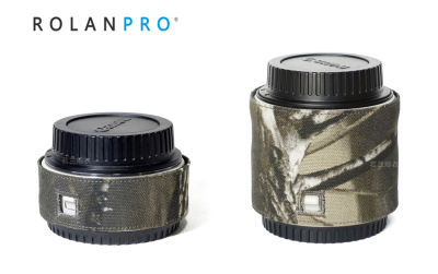 ROLANPRO Camera Lens Camouflage Rain Cover Raincoat for Canon DSLR Camera Barlow 1.4XIII , 2.0X Camera Barlow Protection Sleeve