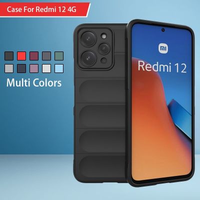 เคสสำหรับ Redmi 12 4G Redmi12 2023 Xiaomi เคสซิลิโคนนิ่มยืดหยุ่นได้ฝาหลังเคสเกราะป้องกันกล้องหล่นป้องกัน